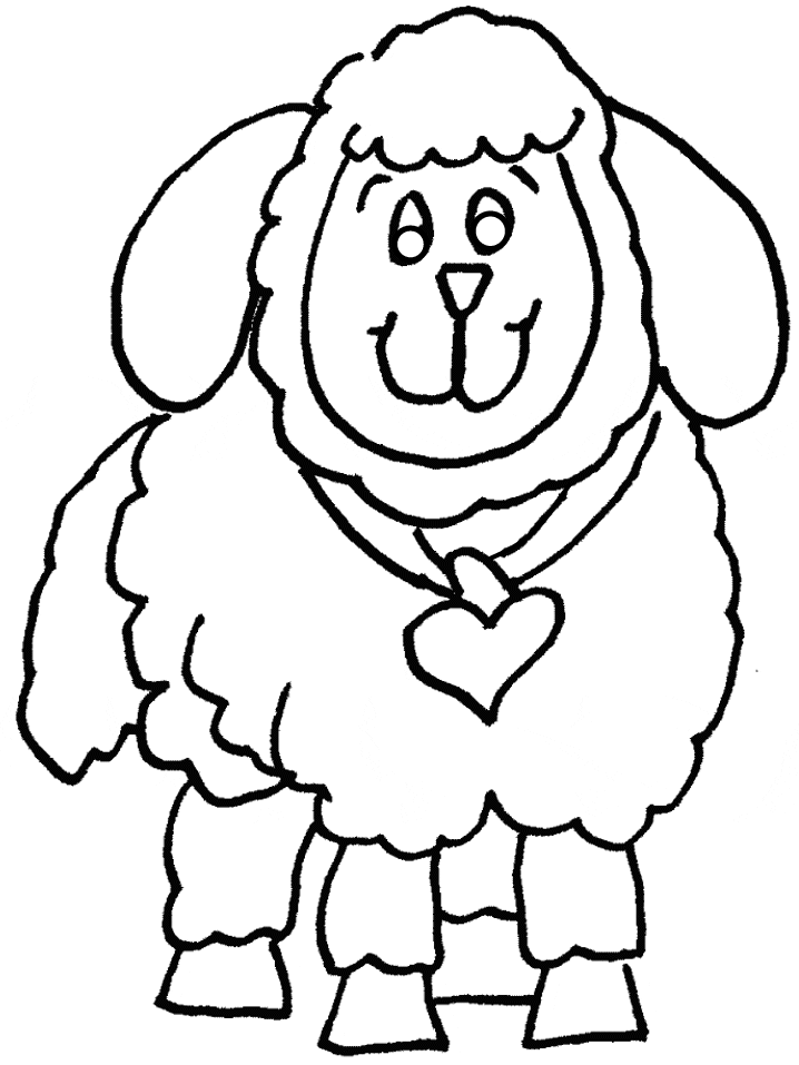 Lamb Animals Coloring Pages