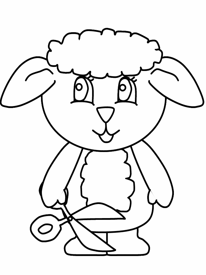 Cute Lamb Coloring Pages