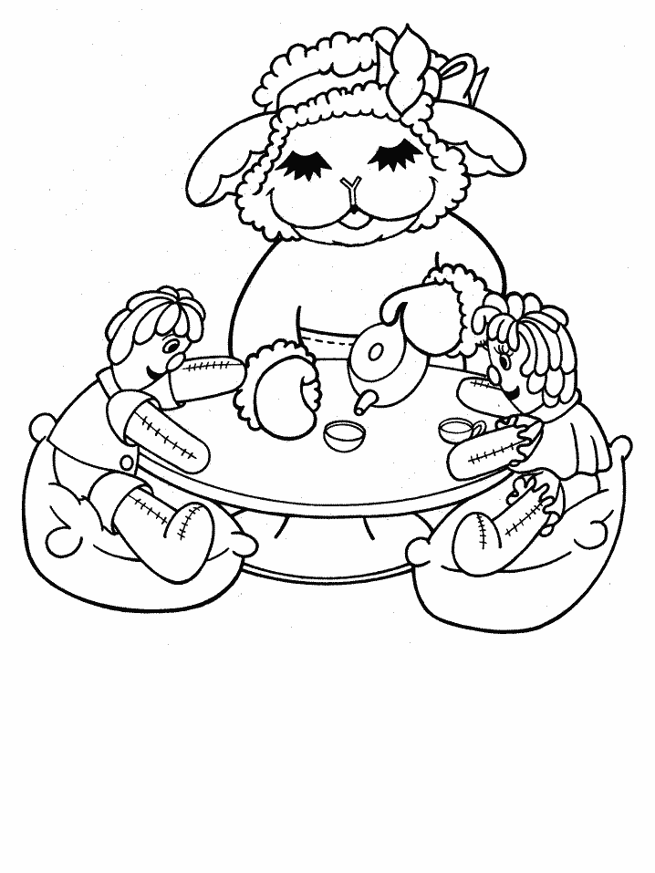 Lambchop Cartoon Coloring Pages