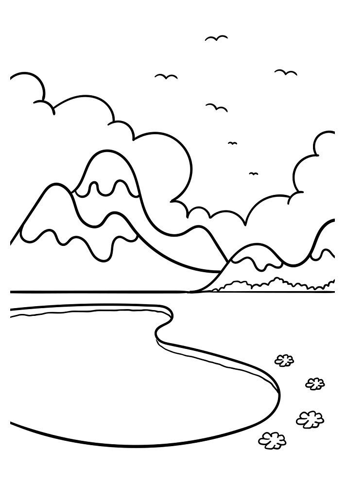 land and water printable coloring pages