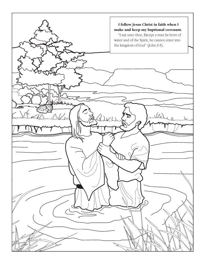 lds coloring pages of water