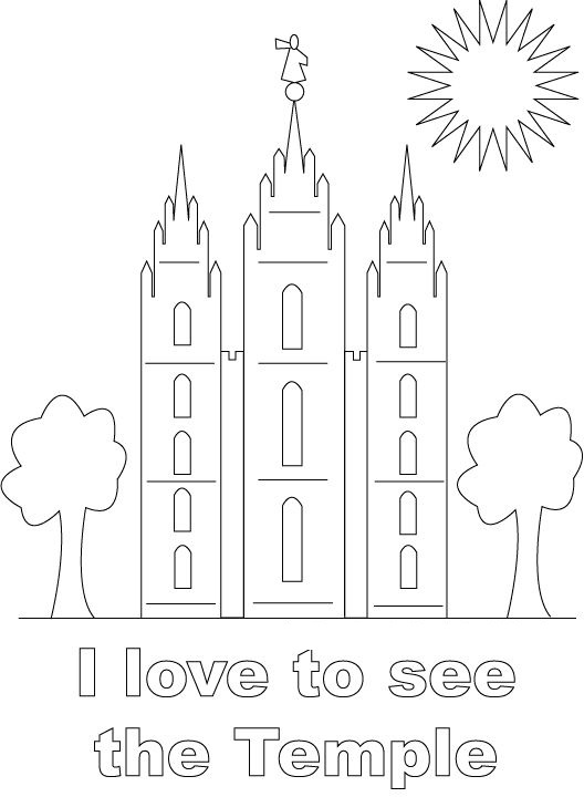 LDS Temple Coloring Pages