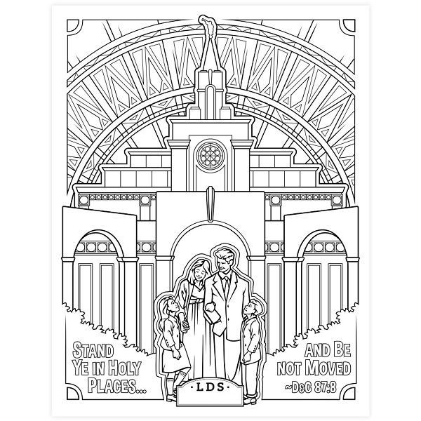 LDS Temples Coloring Page