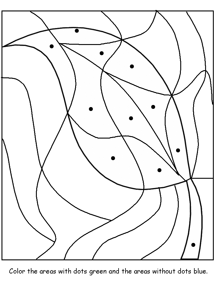 Leaf Dotpuzzle Coloring Pages