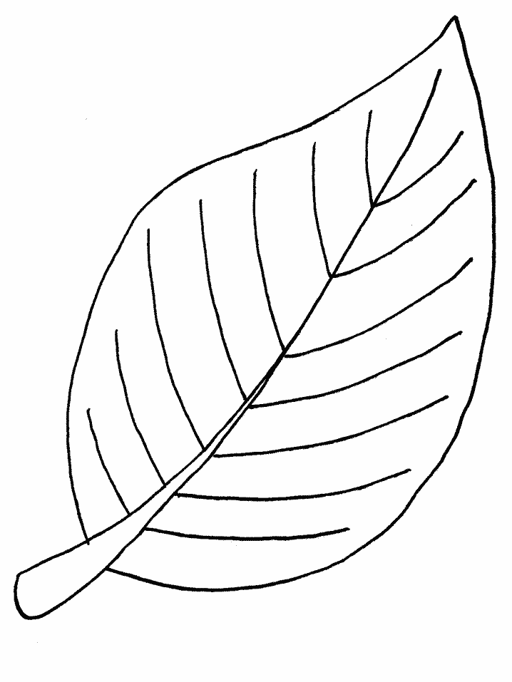 Leaf Autumn Coloring Page for kids