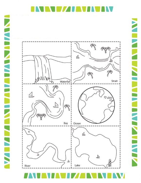 learning about bodies of water coloring pages