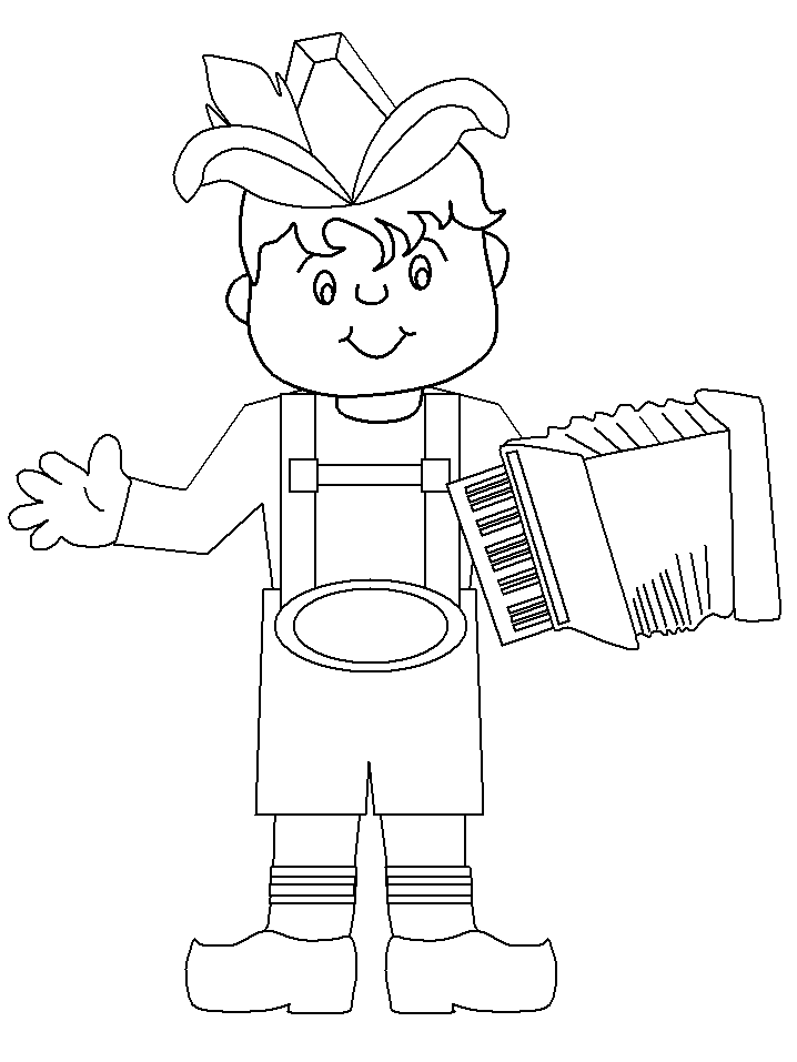 Lederhosen Germany Coloring Pages