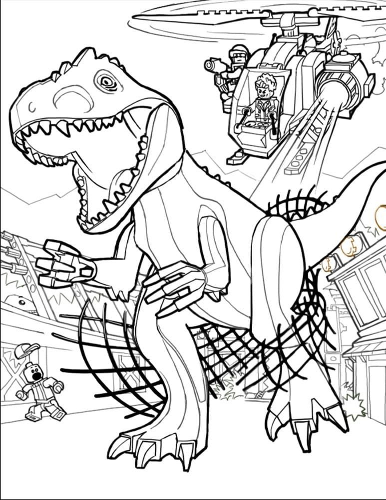 lego dinosaur coloring pages