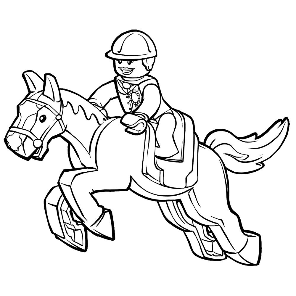 lego horse coloring pages