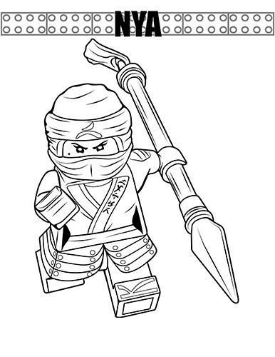 lego ninjago coloring pages nya water ninja