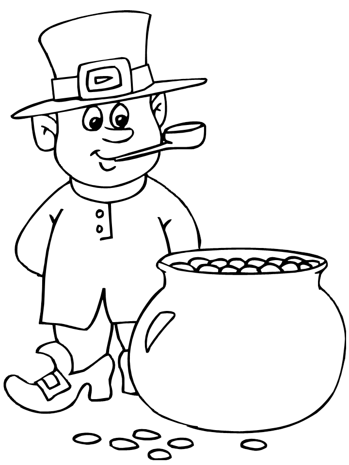 Leprechaun Elf Coloring Pages