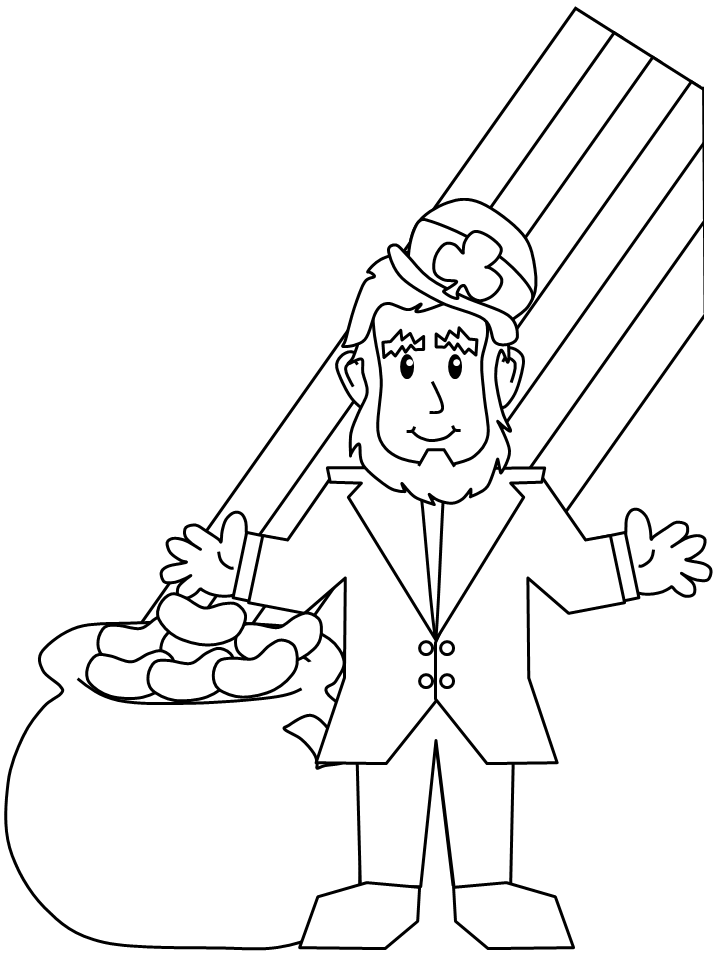 Leprechaun Patrick Coloring Pages Free