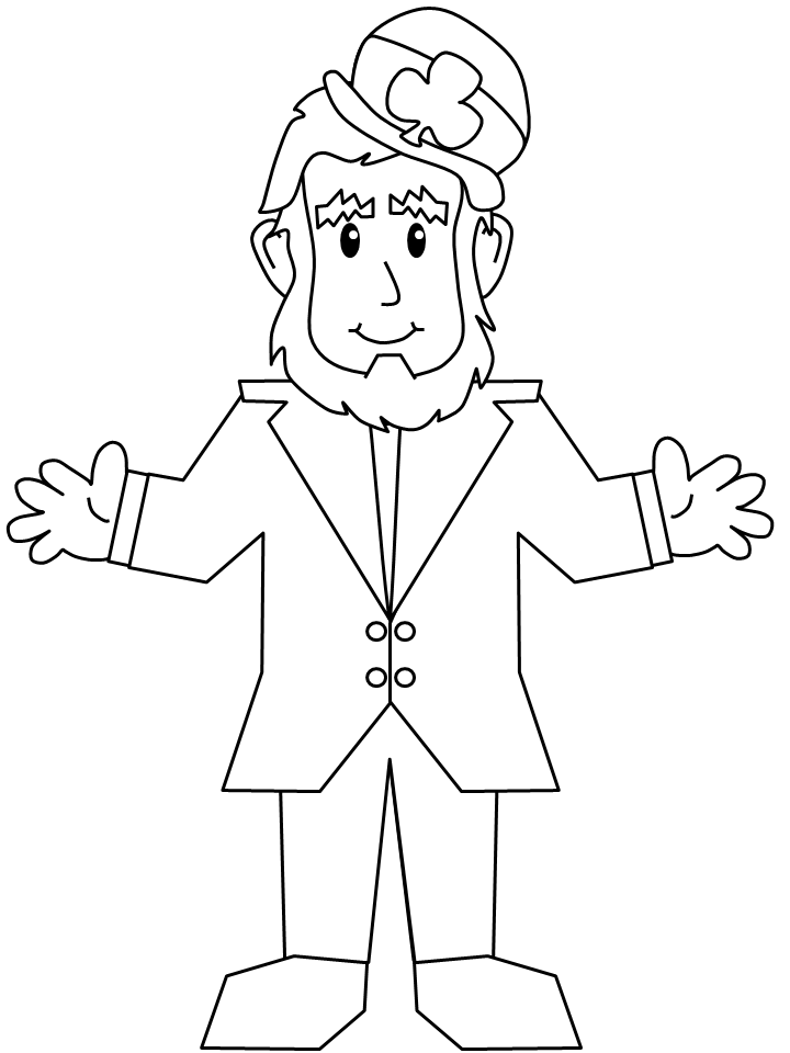 Leprechaun Patrick Coloring Pages Printable