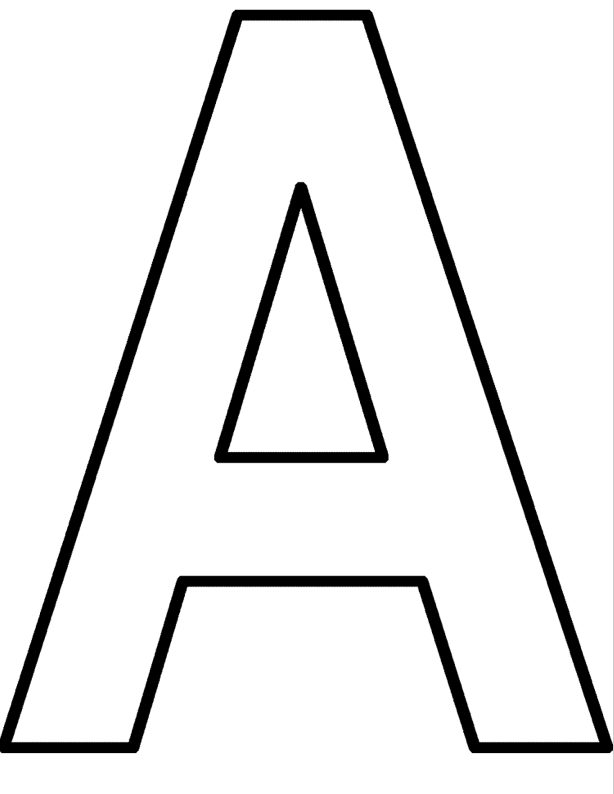 Letter A coloring page