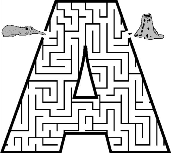 Letter A Printable Maze