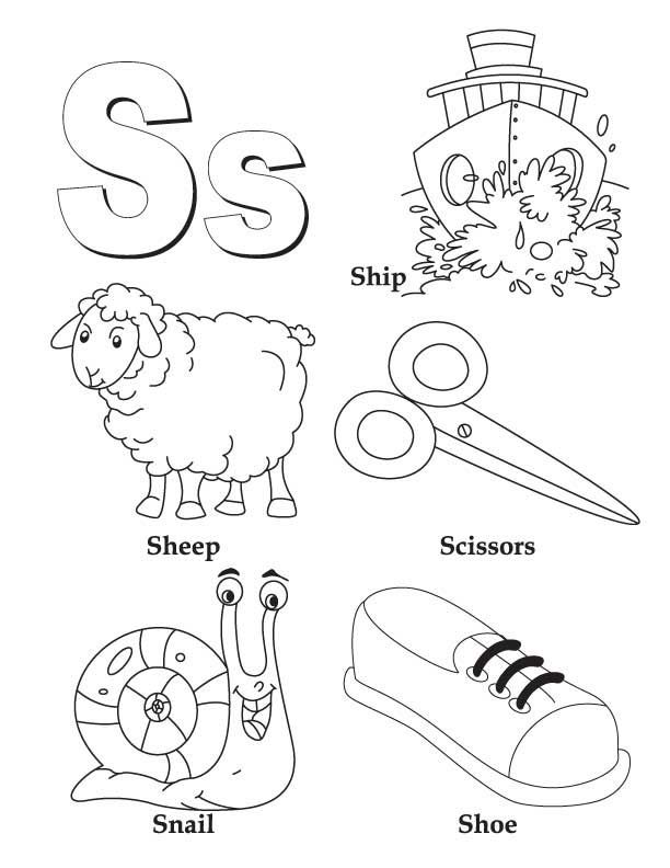 Letter S Coloring Page