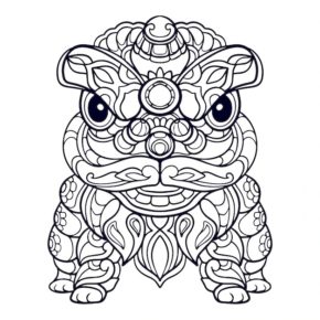 Lion Dance Coloring Page & coloring book. 6000+ coloring pages.