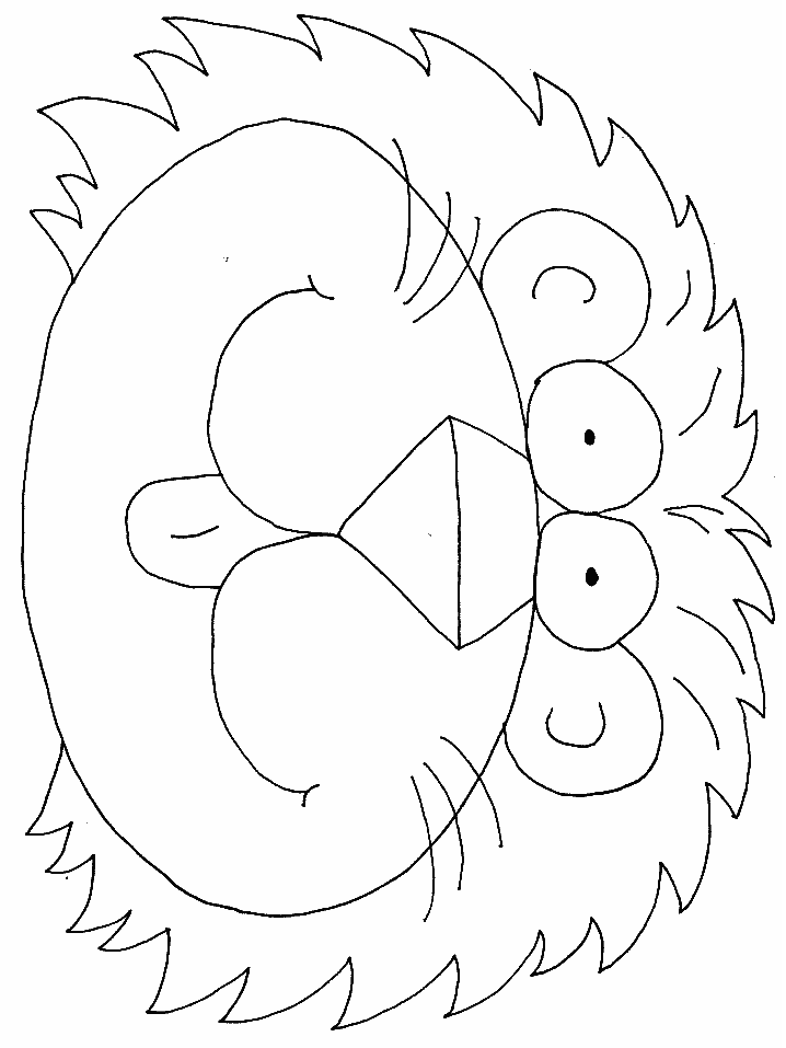 Lion Head Coloring Page