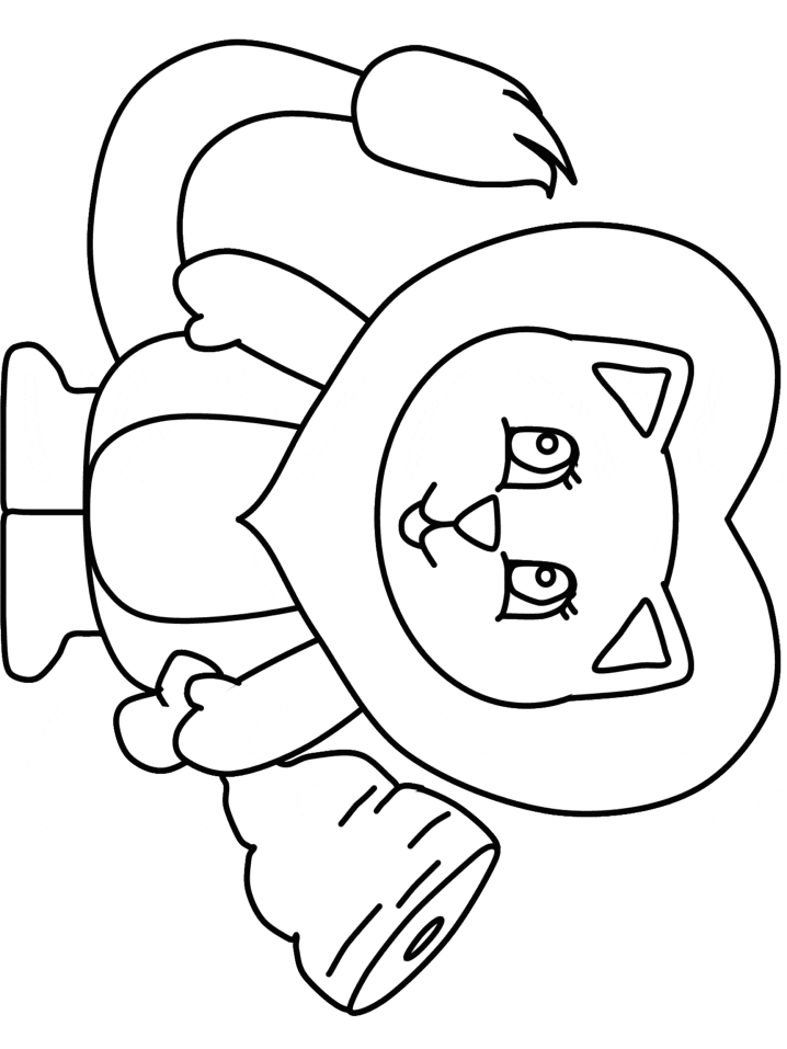 Cartoon Lion Coloring Pages