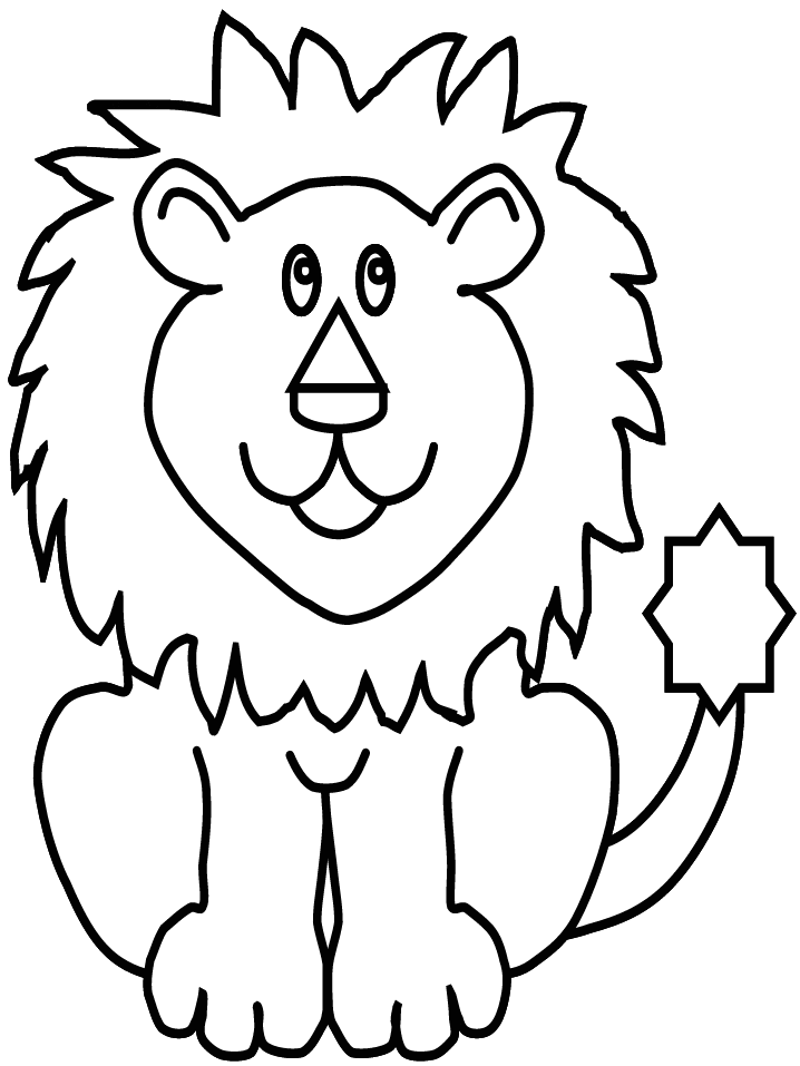 Cartoon lion coloring pages