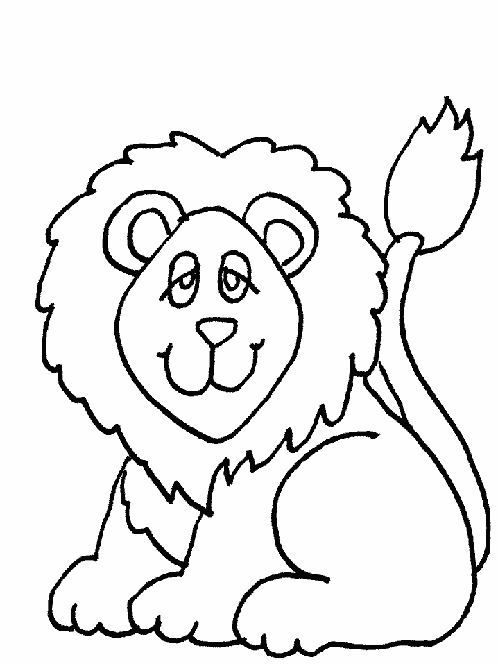 Coloring Page of a Lion