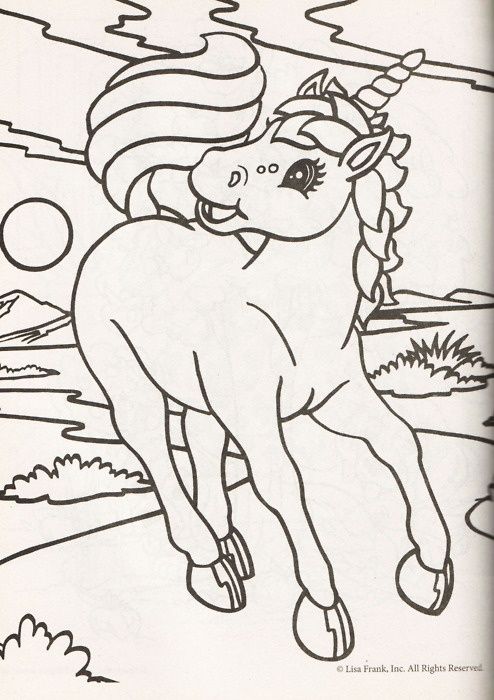 Lisa Frank Horse Coloring Pages