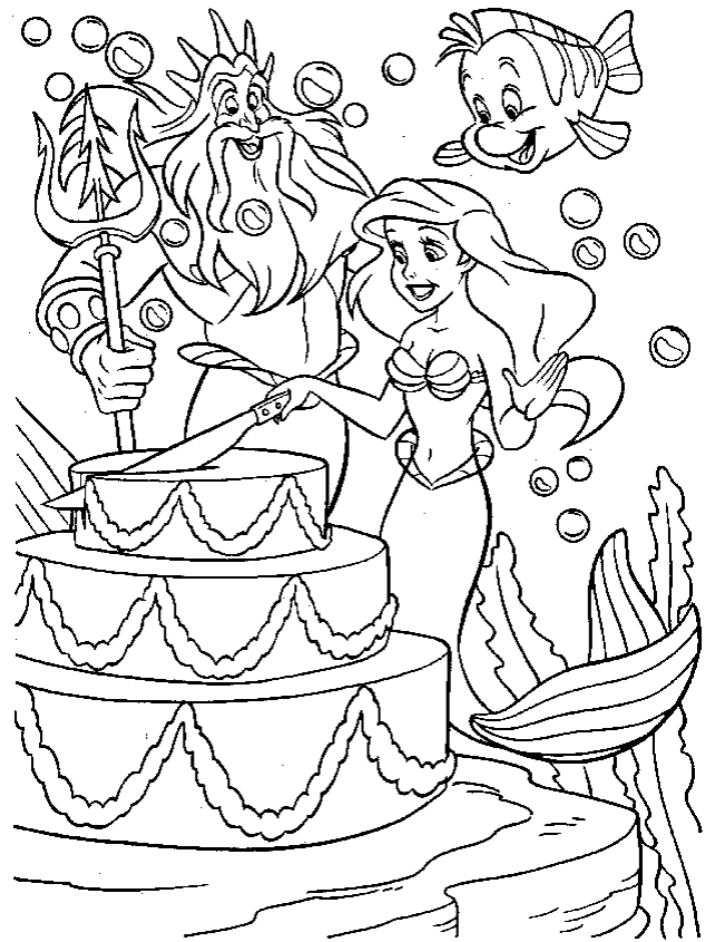 Little Mermaid Coloring Page