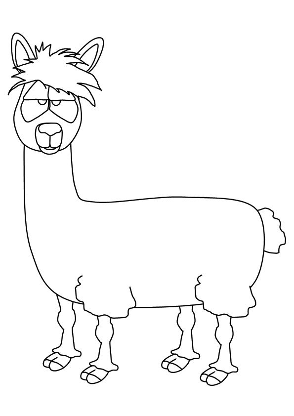 Llama Coloring Page