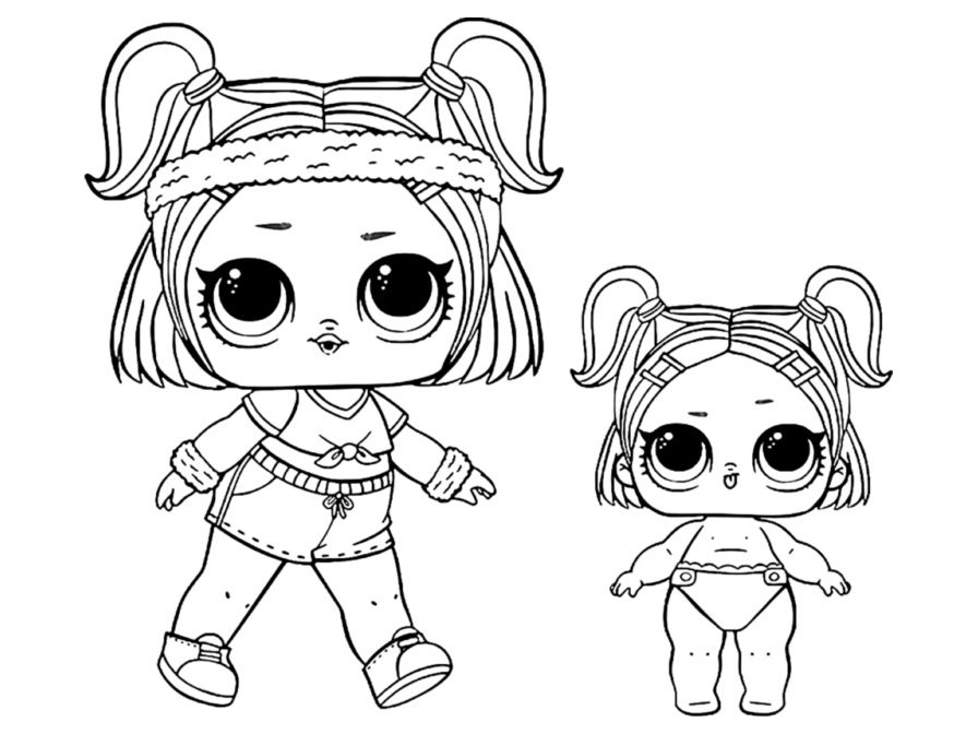 lol doll family coloring pages