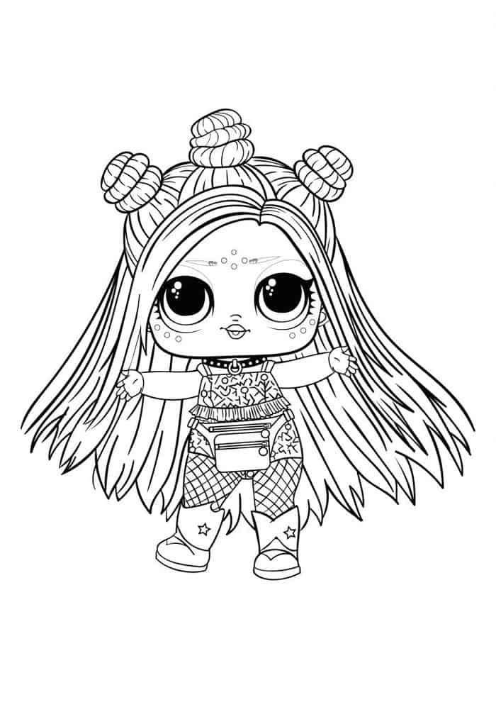 lol hair goals coloring pages