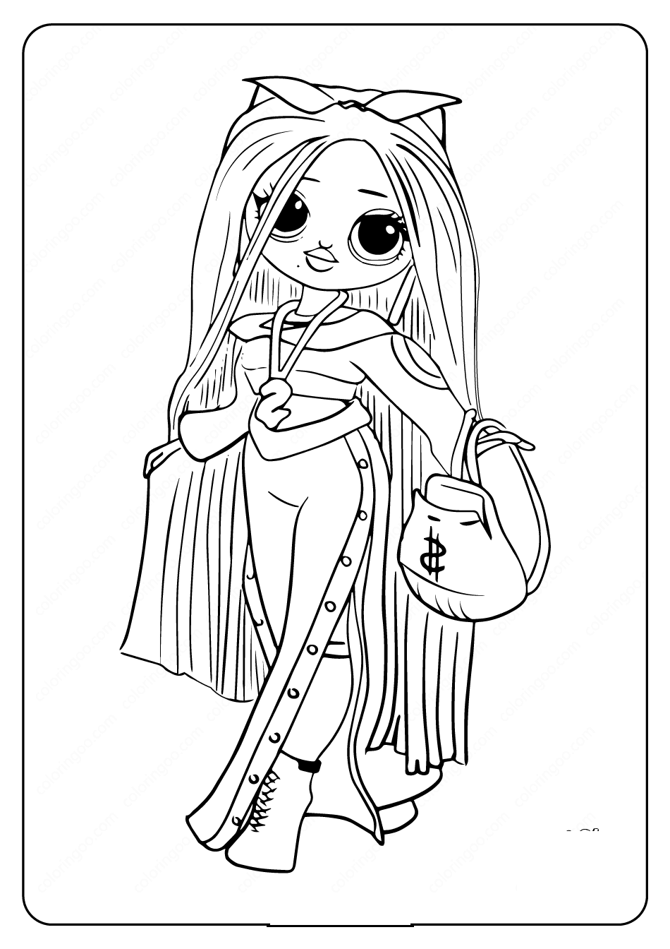 lol omg doll coloring pages