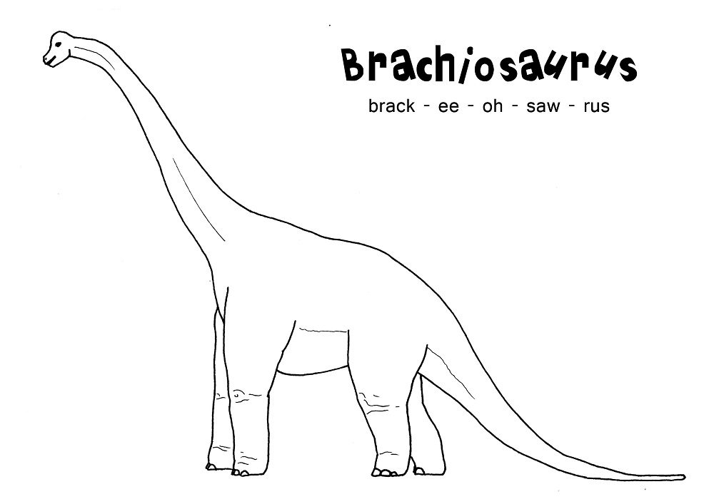 long neck dinosaur coloring pages