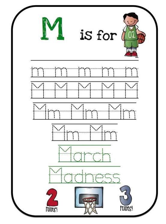 March Madness worksheet