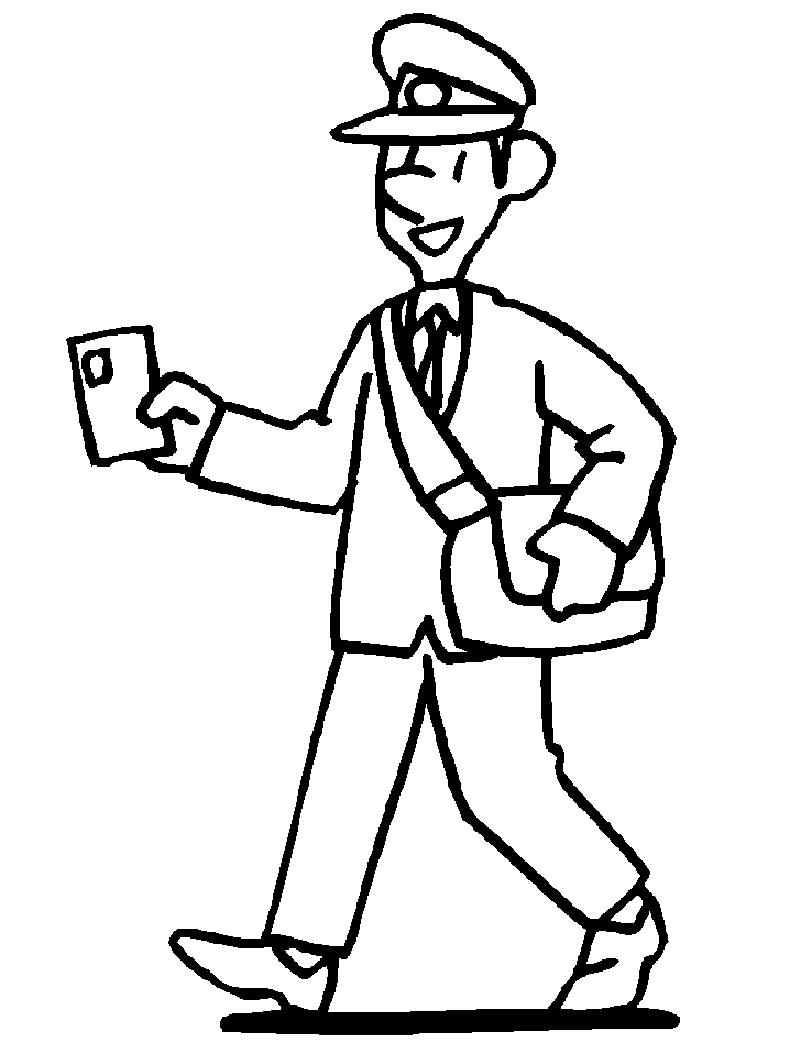 Mail People Coloring Pages