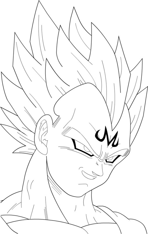 Majin Vegeta Coloring Pages