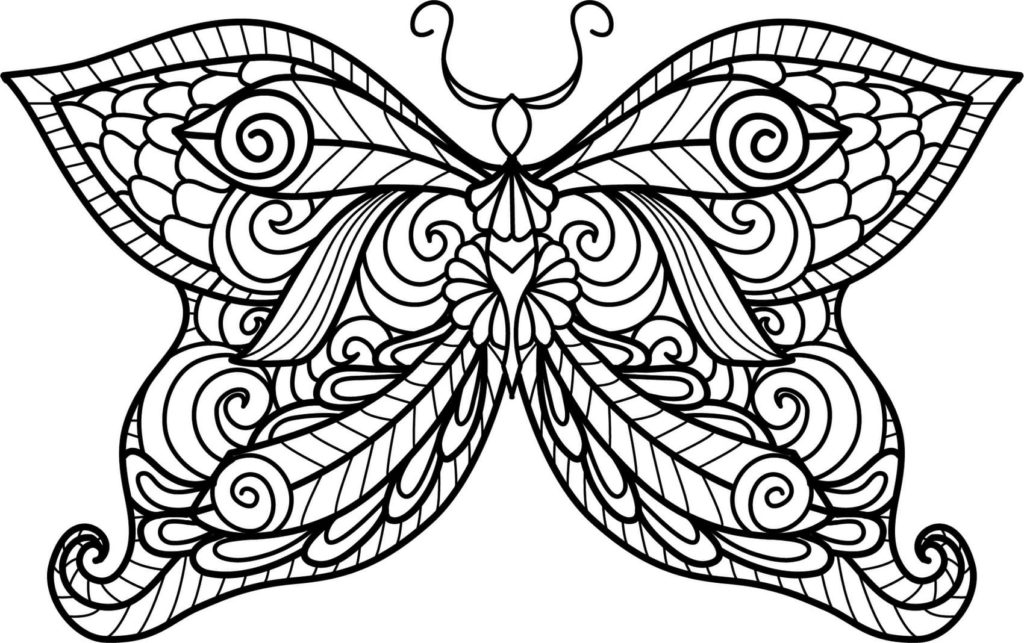 mandala butterfly coloring pages