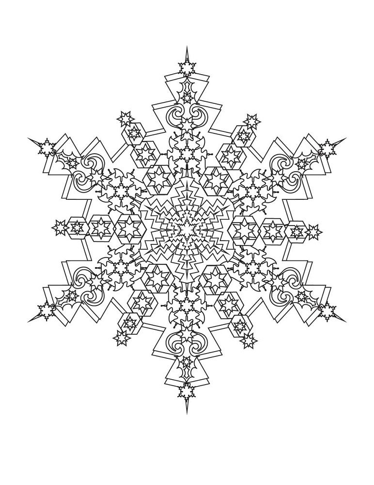 mandala coloring pages, winter