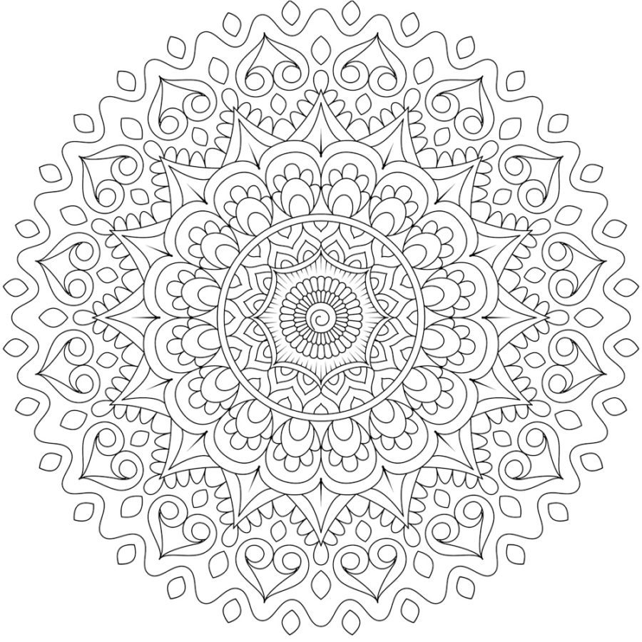 mandala winter coloring pages
