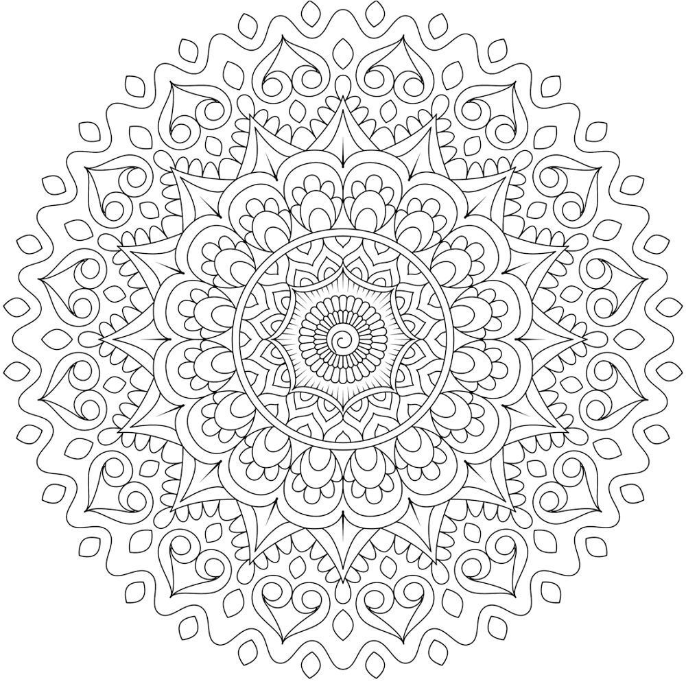 mandala winter coloring pages