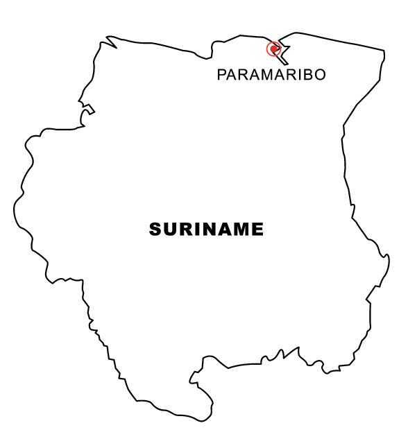 Map of Suriname