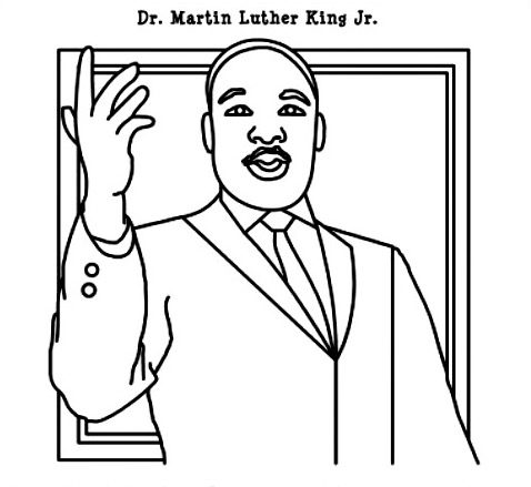 Martin Luther King Jr coloring page