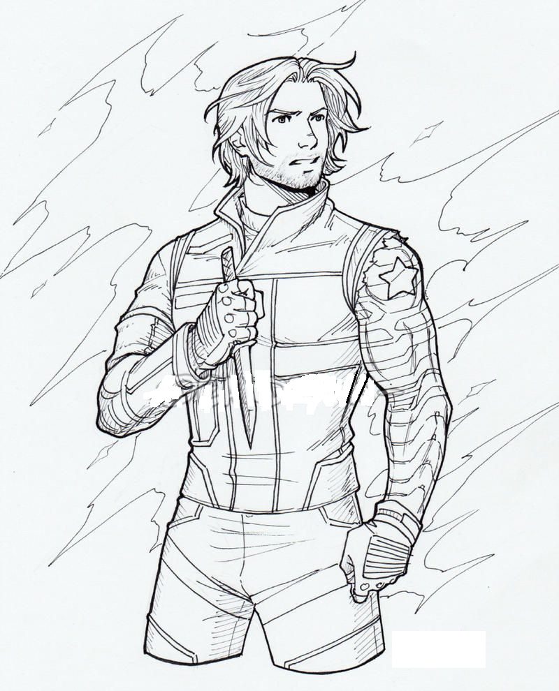 marvel coloring pages winter soldier