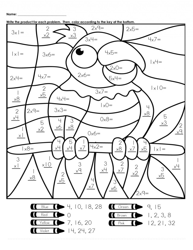 Math Coloring Page