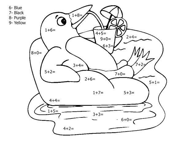 Math Coloring Pages for Kindergarten