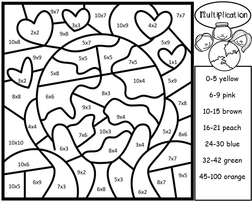 Math Multiplication Coloring Pages