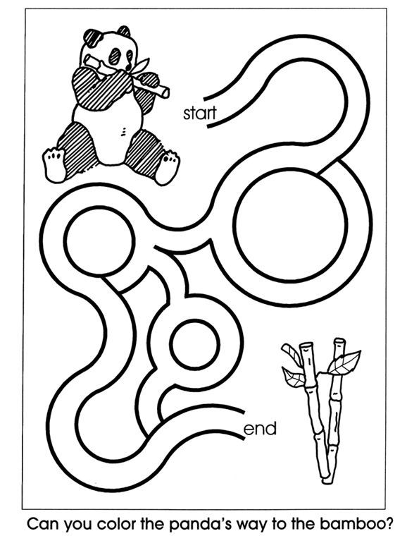 Maze and Coloring Page