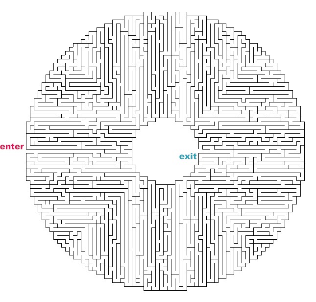 Maze Coloring Pages Adult Coloring Pages