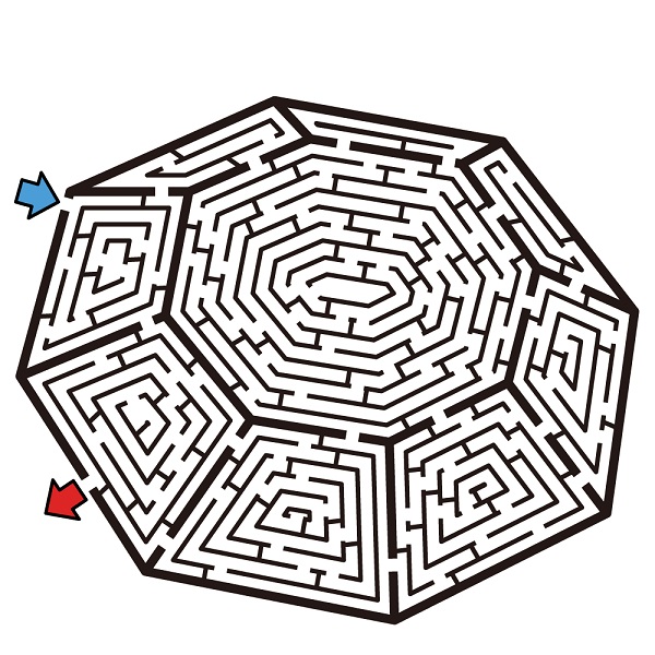 Maze Coloring Pages for Adults