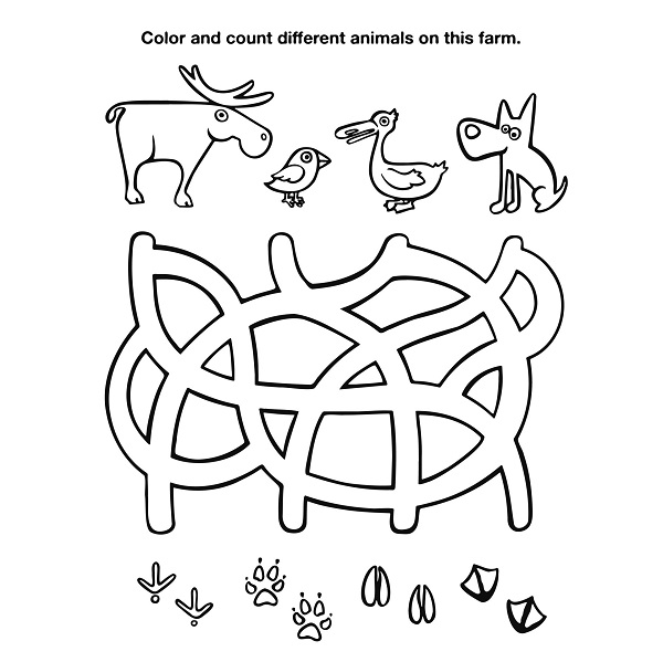 Maze Search Coloring Pages