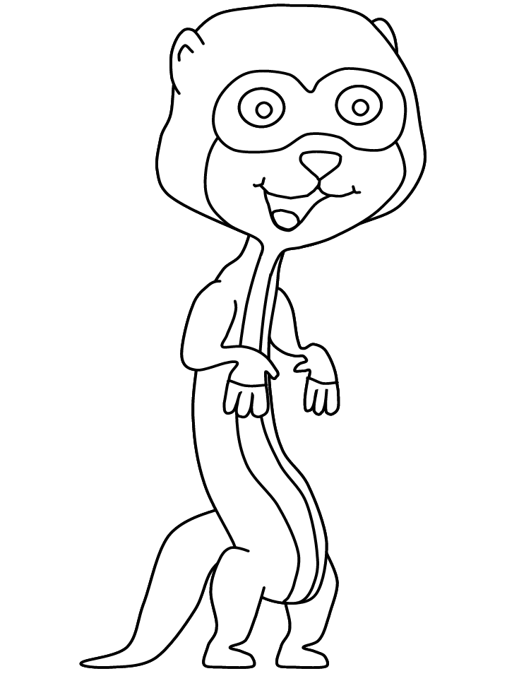 Meerkat Animals Coloring Pages